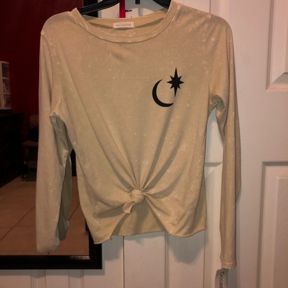 NEW. Tan long sleeve tee